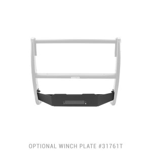 Chevrolet Silverado 1500 Winch Tray Kit - Go Rhino - 3100 Series StepGuard - Black - `19-`21